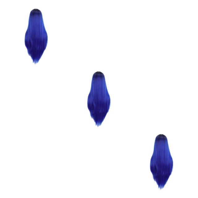 VONKY Breathable Inner Mesh For Comfortable Wear Long Straight Hair Wig High Temperature Fiber 9582-11 3Set