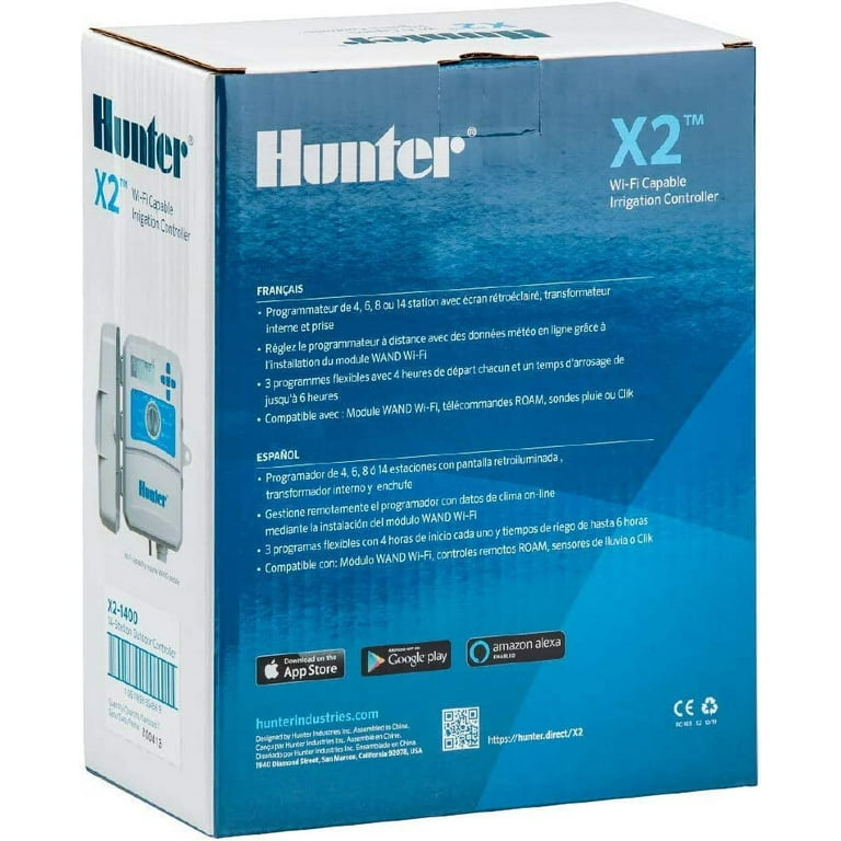 Hunter X2-1400 WiFi Sprinkler Irrigation Controller, Indoor