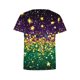 thumbnail image 4 of RKSTN Women's Mardi Gras Shirts Oversized Crewneck Funny Carnival Graphic Printed Short Sleeve T Shirts Pullover Top Womens Casual Plus Size Round Neck Loose Fits Comfy Holiday Tee Shirts, 4 of 5