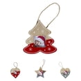 thumbnail image 4 of stanreset Christmas Photo Frame Picture Holder Hanging Decor Holiday Ornament Accessories, Heart, Red, 4 of 9