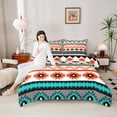 thumbnail image 4 of Homewish Tribal Aztec Full Size Comforter Sets 3-Piece for Teens Boys Girls,Bohemian Theme Bedding Comforter Set,Exotic Style Lightweight Bedding Sets,Super Cozy Room Decor,Reversible, 4 of 8