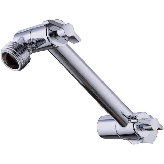 4 Inch Brass Shower Arm Shower Head Combo Adjustable Height Arm Mount