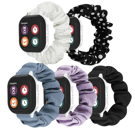XiHAMA Scrunchie Band Compatible with Garmin Bounce Watch, Gizmo Watch 3/2/1, Cute Stretchy Fabric Replacement Band