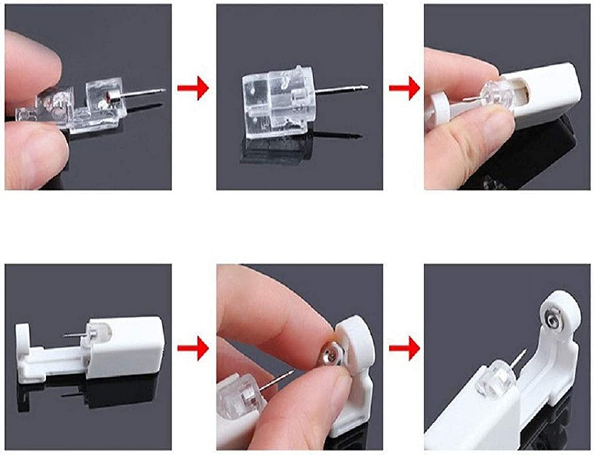 Ear Piercing Gun - Silmy 6 Pack Ear Piercing Kit Disposable Self Ear Piercing Gun with Ear Stud and Clean Tool Pierce Kit Tool for Nose Studs Cartilage Tragus Helix Piercing Gun By PULMCheerger
