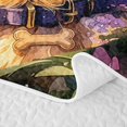 thumbnail image 5 of Manfei Floral Dog Twin Quilt Set, Garden Bloom Twin Coverlet Set, Orange Green, 2-Piece, 1 Bedspread and 1 Pillowcase, 5 of 7