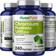 thumbnail image 5 of NusaPure Chromium Picolinate 1000mcg - 240 Veg Capsules: Non-GMO & Vegan, Dietary Supplement for Unisex Adult Heath & Wellness, 5 of 6