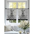 thumbnail image 4 of Grey Yak Sheer Curtains 54 Inch Length 2 Panels Set - Light Filtering Window Treatments, Bathtub Country Gray Vintage Art Rod Pocket Semi Curtains for Living Room/Bedroom/Kitchen Décor, 104"W x 54"L, 4 of 7