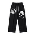 thumbnail image 4 of Mens Y2K Gothic Printed Sweatpants Drawstring Jogger Pants Loose Fit Streetwear Trousers With Dark Graphic Design For Casual Daily, 4 of 4