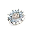 thumbnail image 2 of Anillo de diamantes de girasol azul claro a la moda para mujer, anillo creativo a la moda, joyería Wmkox8yi sjalhkljlk2629, 2 of 9