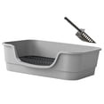 thumbnail image 2 of Caja de arena Abierta con Entrada Baja para gatos Fernando Color gris, 2 of 8