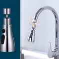 thumbnail image 3 of Inteprter Grifo de rotación de 360 ​​grados, accesorio de aireador, cabezal de ducha, boquillas difusoras de agua, accesorios de ahorro de Accesorios de baño Plata, 3 of 6