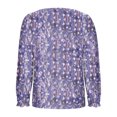 thumbnail image 5 of Craaazy Shirts For Women Square Collar Pullover Winter Daily Printed Loose Long Sleeve Puff Sleeve Tops Casual Blouse Womens Tops, 5 of 6