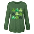 thumbnail image 3 of Aofany Women's St. Patrick's Day Long Sleeve Shirts Heart Shaped Shamrock Print T Shirt Comfortable Tops for Festive Celebrations, 3 of 4