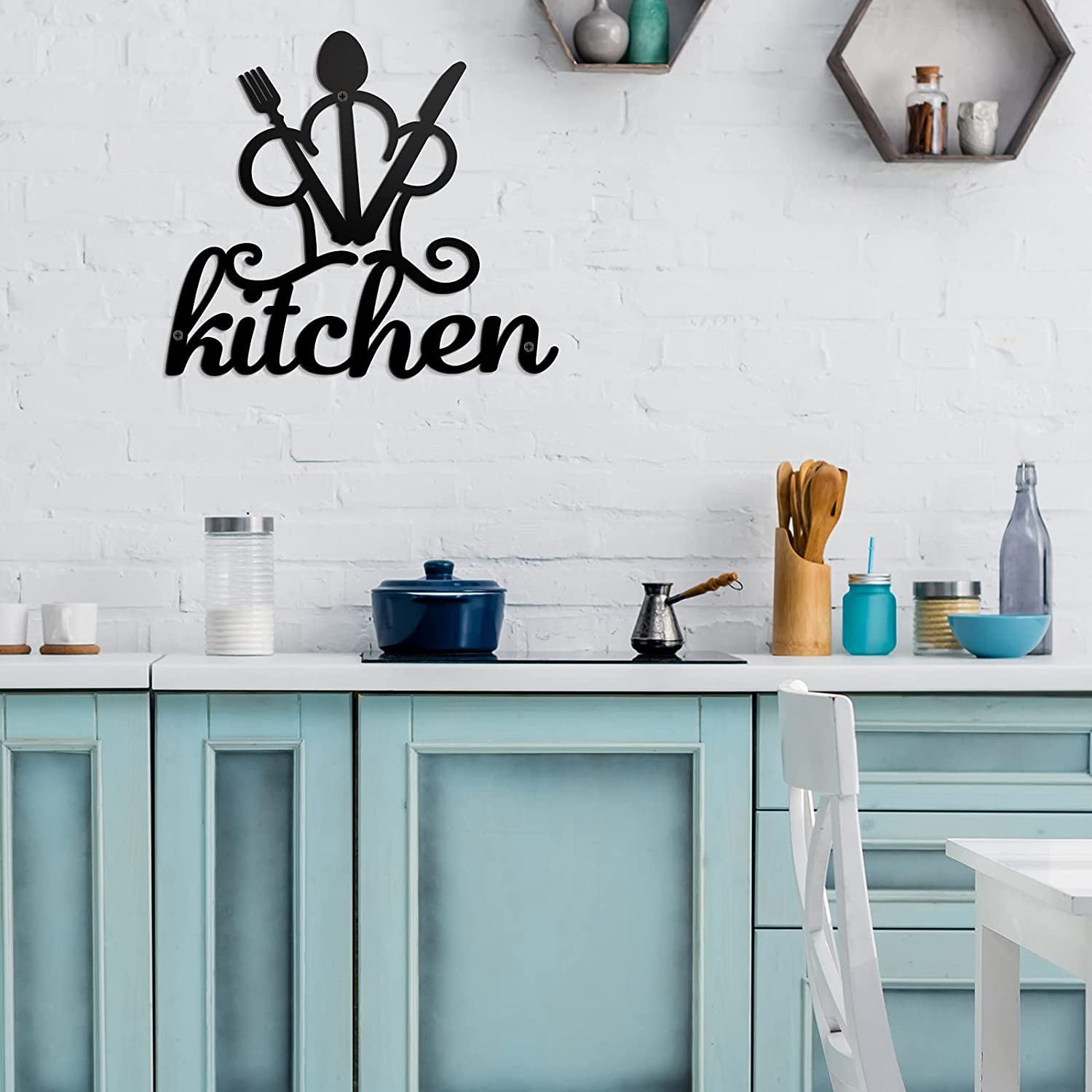 Honey Dew Gifts 'Nana's Kitchen' Wooden Wall Sign - 10x5 Inch, Hanging Decor For Grandma, Family Home Art