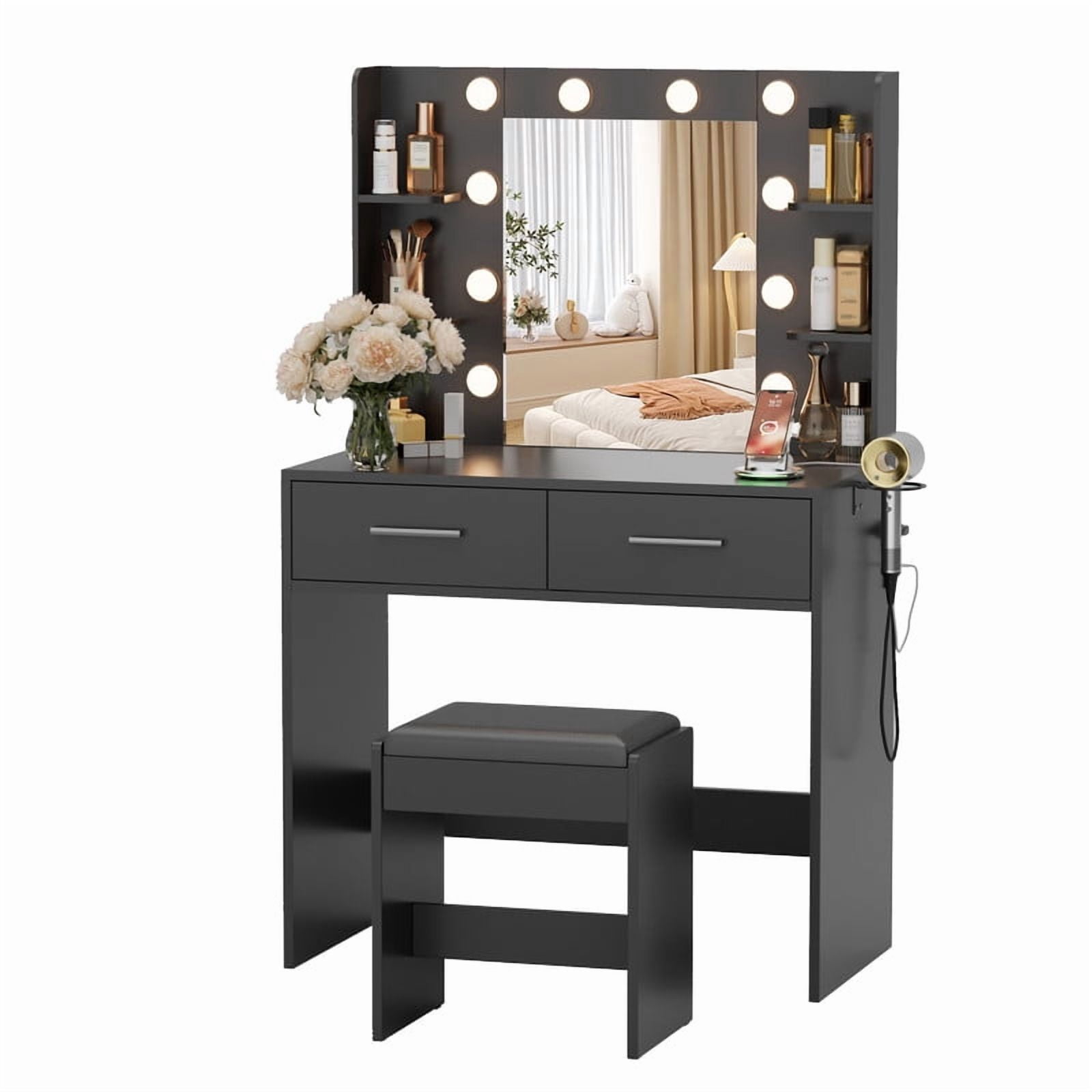 Black: With Stool