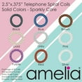 thumbnail image 6 of Amelia Beauty Products 8 Large Smooth Shiny Center Elastic Hair Coils, 2. 5in Diameter Thick Spiral Hair Ties, Gentle on Hair, Strong Hold and Minimizes Dents and Creases, Blue, 6 of 8