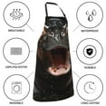thumbnail image 5 of Kdxio Playful Baby Hippo Splash Apron with Pockets Adjustable Kitchen Aprons for Men Women Waterproof Aprons for Cooking,Drawing,Crafting, Baking Household Cleaning, 5 of 5