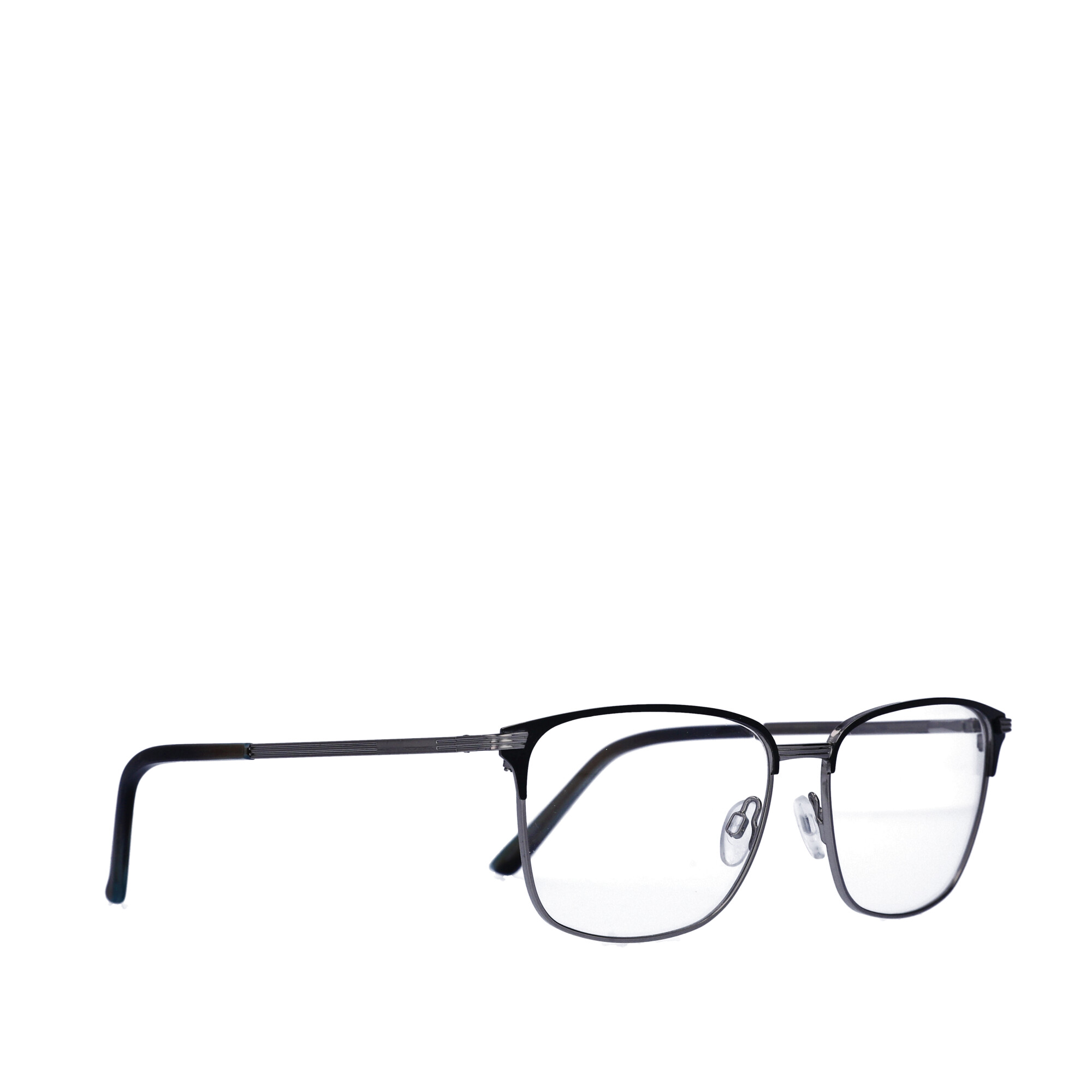 Walmart Men's Rx'able Eyeglasses, Mop44, Black Silver, 57-16-150 - image 2 of 13
