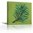 thumbnail image 1 of Leaf on Green Burlap - Contemporary Fine Art Giclee on Canvas Gallery Wrap - wall décor - Art painting - 32 x 32 Inch - Ready to Hang, 1 of 2