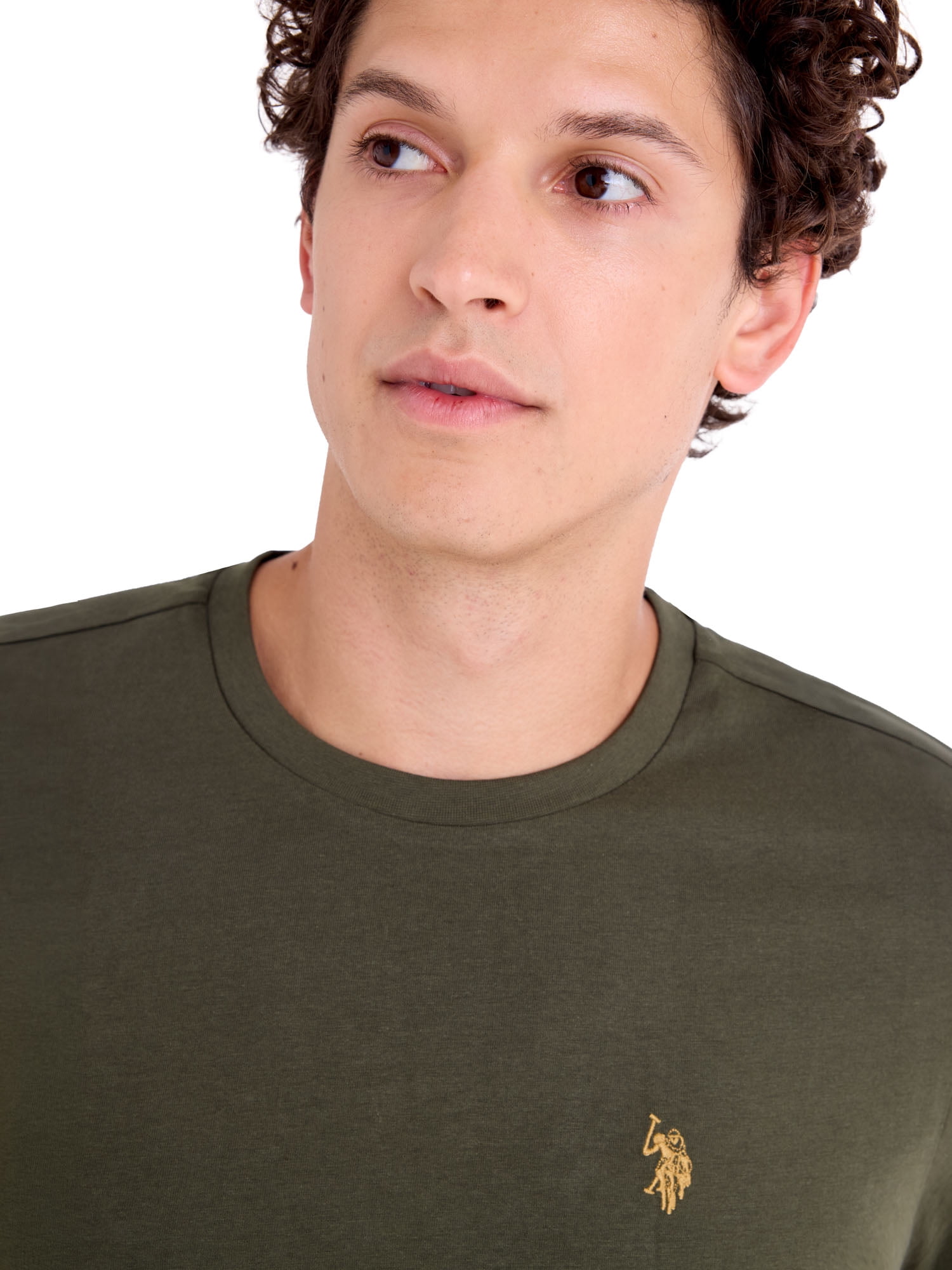 U.S. Polo Assn. Men's Cotton Crewneck Tee with Long Sleeves, Sizes XS-3XL