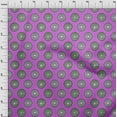thumbnail image 4 of oneOone Velvet Purple Fabric Asian Block Craft Project Decor Fabric Printed by The Yard 58 Inche Wide-6803, 4 of 4