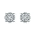 thumbnail image 3 of 0.40 Carat Diamond Cluster Stud Earring in 10k White Gold, 3 of 5