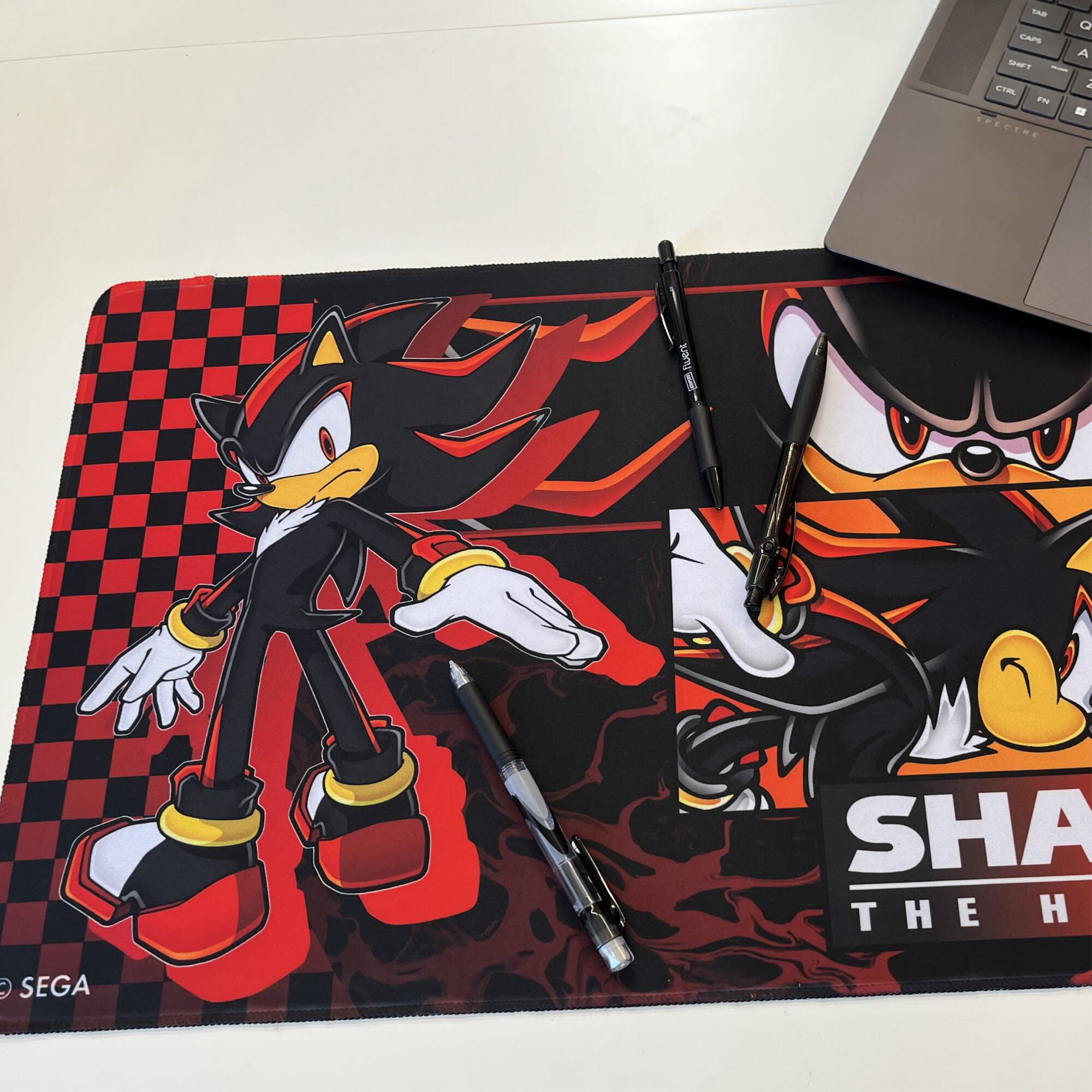 KESS: Sonic: Playmat - Modern Shadow - 23.75 x 13.5" Neoprene, Non-Slip, Tabletop Accessory, Comfort-Protection, Card-Board-Dice-RPG Games, Mouse Pad