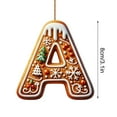 thumbnail image 3 of 26 Alphabet Ornaments for Christmas Tree Candy Cane Initial Letter M Pendant with Berries Pattern Mini Hanging Decorations for Party DIY, 3 of 4