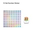thumbnail image 2 of Laser Number Stickers, Number 22 Round Self Adhesive Reflective Sticker for Inventory, Storage Organizing, 10 Sheets(1000pcs), 2 of 6