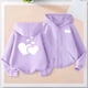thumbnail image 1 of Sudadera deportiva informal con capucha y manga larga con estampado degradado para niños y niñas, de poliéster, 1 of 8