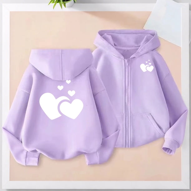 Sudadera deportiva informal con capucha y manga larga con estampado degradado para niños y niñas, de poliéster