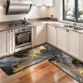 thumbnail image 3 of Kitchen Rugs Sets Of 2,Black White Gold Marble Pattern Anti Fatigue Kitchen Mat Rugs Non Slip Washable,Decorative Kitchen Floor Mats for Kitchen,Sink,Laundry,17"x47"+17"x47", 3 of 5