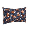 thumbnail image 2 of Naloa Cute Foxes Pillowcase, Throw Pillowcase, Wrinkle-Free, Stain-Resistant with Hidden Zipper for Bedroom Sofa - 14"x20", 2 of 9