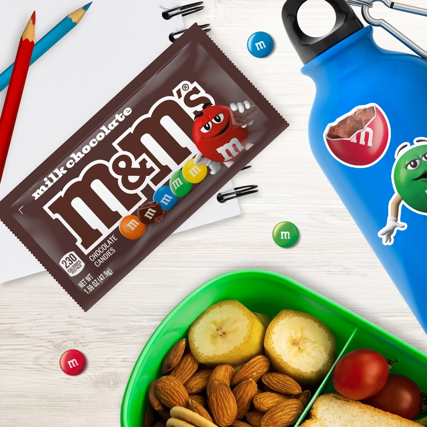 M&M's Milk Chocolate Candy, Full Size - 1.69 oz Bag