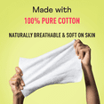 thumbnail image 3 of Swisspers Face the Day Dry Wipes, Disposable Facial Towels, Large 100% Cotton Makeup Remover Wipes, Dermatologist-Tested, Hypoallergenic, Soft & Strong, Fragrance-Free, Lint-Free, 40 Count, 3 of 15