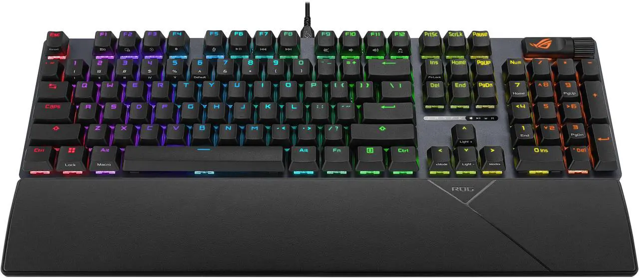 ASUS ROG Strix Scope II X Wired USB Mechanical Gaming Keyboard - 100% Full-Size, Hot Swappable Pre-lubed ROG NX Storm V2 Clicky Switches, PBT Keycaps, RGB, PC/Mac Support - Black