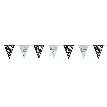 Plastic Pennant - Graduation Pennant Banner, 9ft