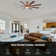 thumbnail image 4 of Bestco 60" Ceiling Fan with Light and Remote 6 Speeds Reversible Airflow Bronze, 4 of 18