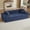 Blue, variant on 3 Seater Corduroy Boneless Couch No Assembly Needed Compression Sofa Living Room Apartment Modern Lounge Sofa, White