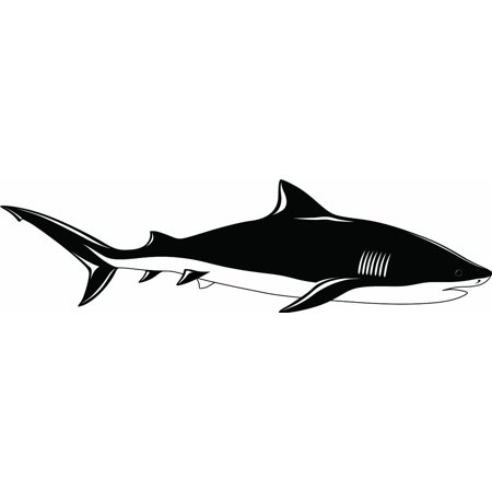 Do It Yourself Wall Decal Sticker Shark Black & White 10×30 Do It Yourself Wall Decal Sticker Shark Black & White 10×30