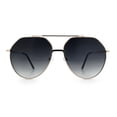 thumbnail image 4 of Iconic Tear Drop Oversize Metal Rim Racer Sunglasses Gold - Smoke, 4 of 7