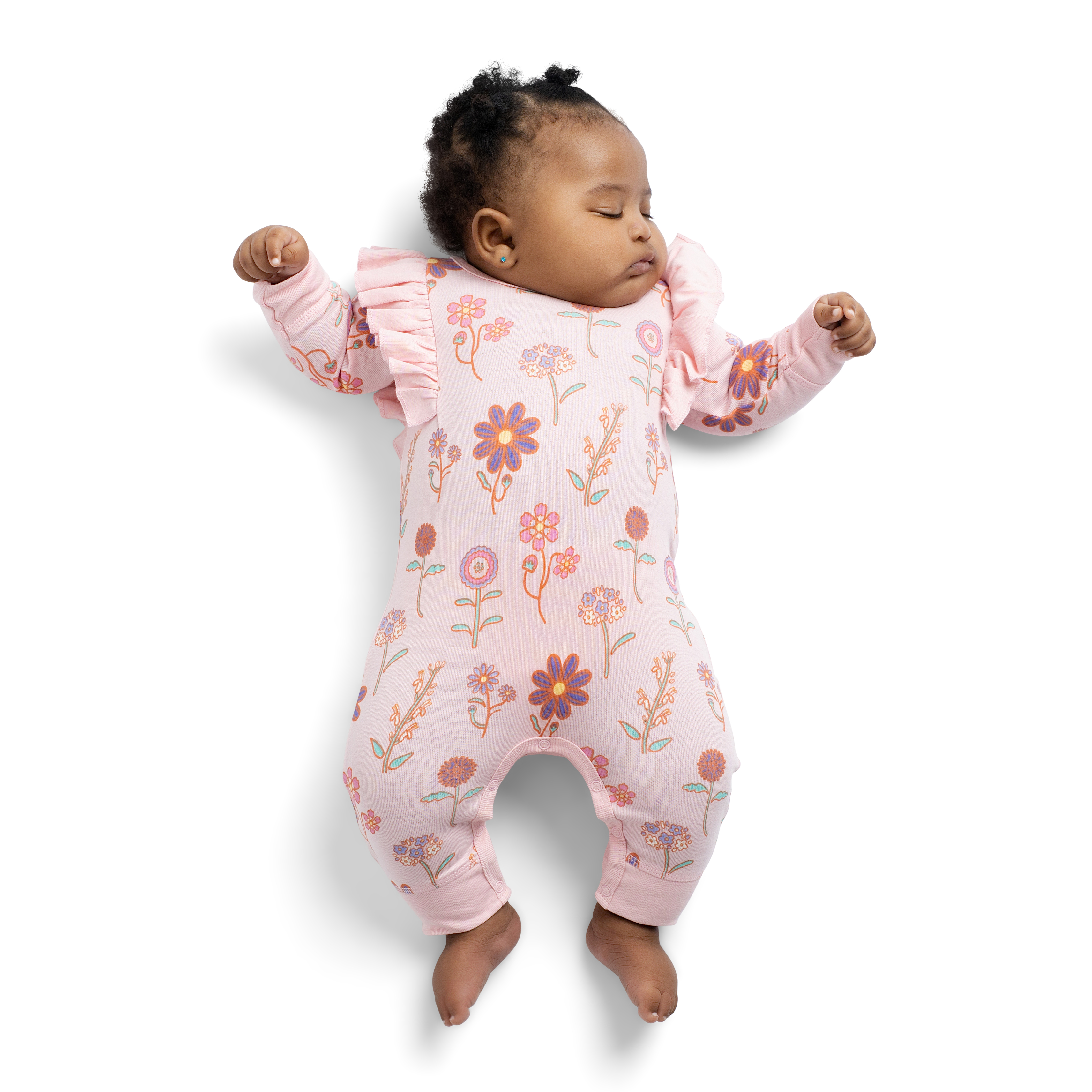 M+A by Monica + Andy, Organic Cotton Double Ruffle Romper, Sizes Newborn - 18-24 Months