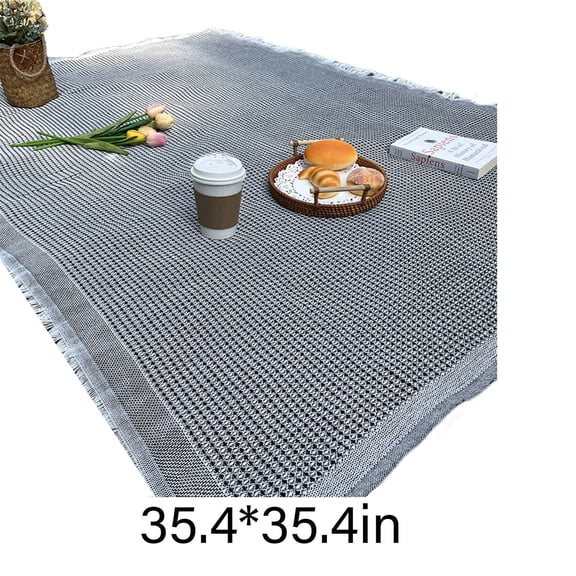 AUQ Picnic Blankets,Polyester Picnic Blanket Waterproof,Simple Pattern Camping Blanket,36"X36"