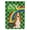 Basset Hound - Red and White, variant on Brown Newfoundland St. Patrick's Day Flag Garden Size
