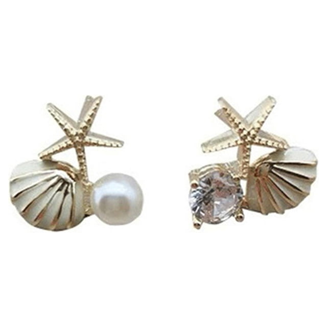 Minnieouse 1 par de aretes para mujer, aretes de cristal a la moda, accesorios de joyería para cumpleaños, fiesta, dorado y blanco Type3 NO3