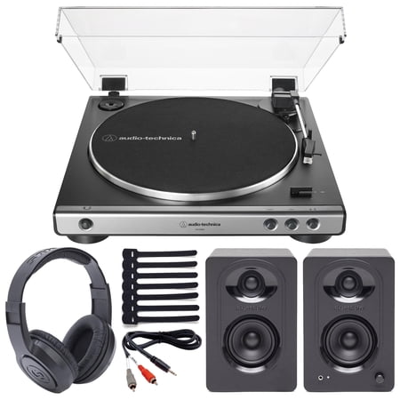 Audio-Technica Consumer AT-LP60X Stereo Turntable + Headphones + Studio Monitors + More
