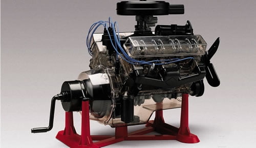 revell 85-8883 1/4 visible v-8 engine plastic model kit, 12-inch 