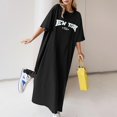 thumbnail image 2 of Summer Dresses for Women, Women'S Dresses,Women's Flowy Summer Dress Casual Loose Fit Floral Print Short Sleeve T-Shirt Style Comfortable Long Dress, 2 of 4