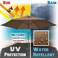 thumbnail image 4 of Sunrise Replacement Umbrella Canopy Cover for 6.5' 6 Ribs Outdoor Patio Market Umbrella, Canopy Only, (Brown), 4 of 6