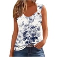 thumbnail image 2 of Plus Size Shirt for Women Summer Fashion Sexy Fashionable Casual Printed Camisole Metal Round Neck Top Up to 65% Off!, 2 of 5